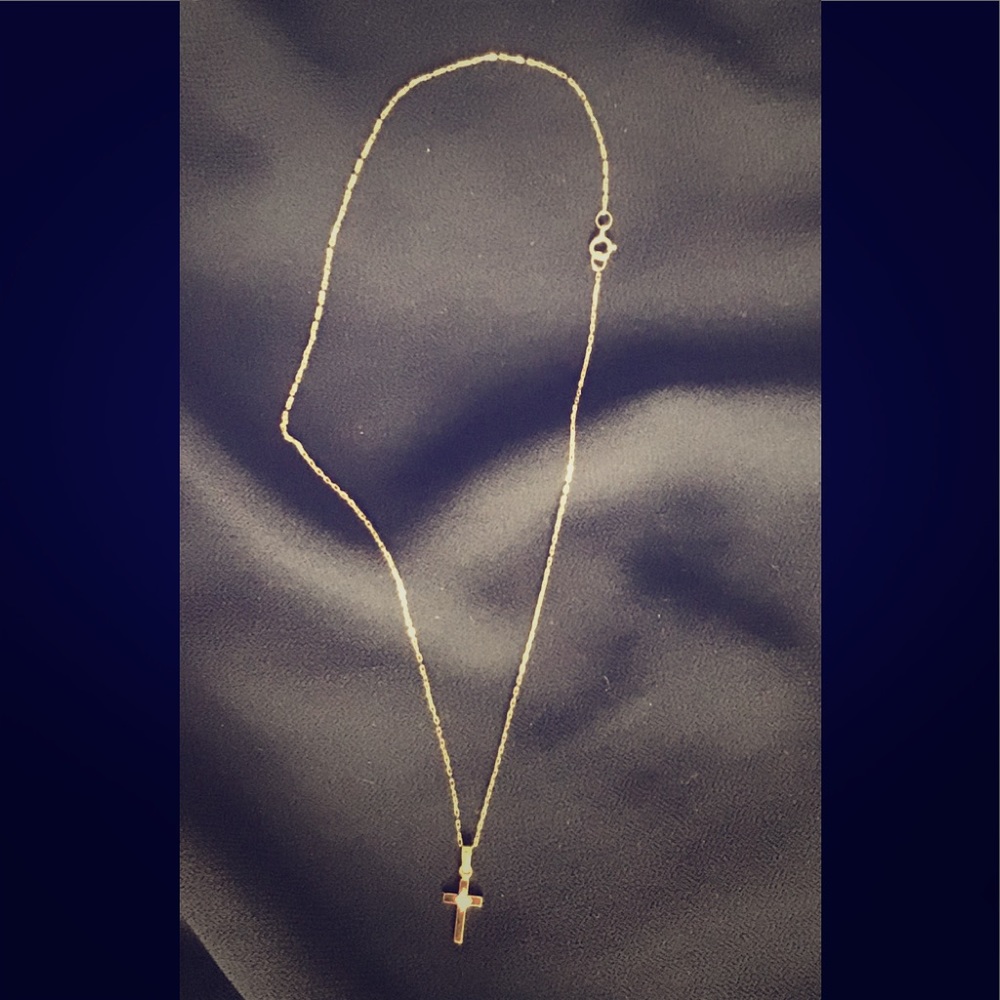 14k Gold Child’s Cross Pendant and Chain